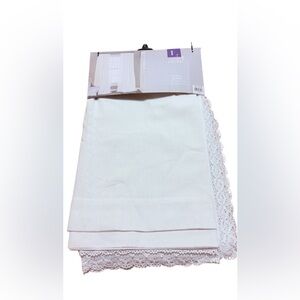 Lush Decor Rosalie Lace Trim Curtains Set of 2 Panels 54x95 White NWT